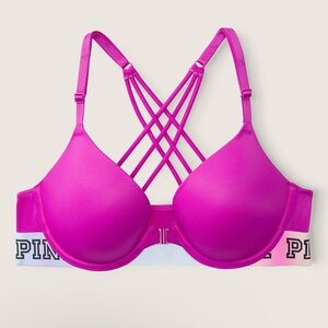 Victoria's Secret PINK Front Fastening T-Shirt Bra Size 34C